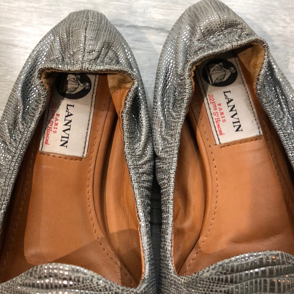 Authentic Lanvin Metallic Flats - image 4